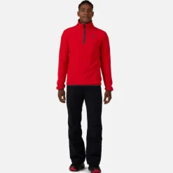 Rossignol Sous-vêtements Techniques Et Midlayers|Sous-vêtements Techniques Et Midlayers<Haut en polaire &agrave; demi-zip homme Strawpile Sports Red