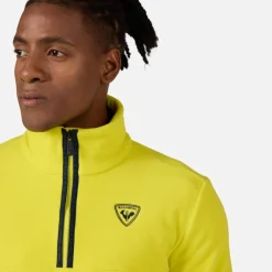 Rossignol Sous-vêtements Techniques Et Midlayers|Sous-vêtements Techniques Et Midlayers<Haut en polaire &agrave; demi-zip homme Strawpile Fresh Green