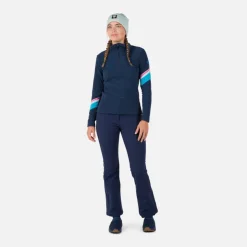Rossignol Sous-vêtements Techniques Et Midlayers|Sous-vêtements Techniques Et Midlayers<Haut en polaire &agrave; demi-zip femme Strawpile Dark Navy