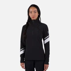 Rossignol Sous-vêtements Techniques Et Midlayers|Sous-vêtements Techniques Et Midlayers<Haut en polaire &agrave; demi-zip femme Strawpile Black