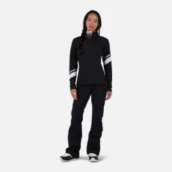 Rossignol Sous-vêtements Techniques Et Midlayers|Sous-vêtements Techniques Et Midlayers<Haut en polaire &agrave; demi-zip femme Strawpile Black