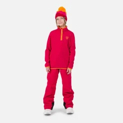 Rossignol Sous-vêtements Techniques Et Midlayers|Sous-vêtements Techniques Et Midlayers<Polaire &agrave; demi-zip enfant Strawpile Ruby Red
