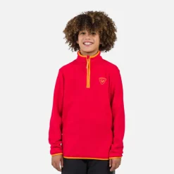 Rossignol Sous-vêtements Techniques Et Midlayers|Sous-vêtements Techniques Et Midlayers<Polaire &agrave; demi-zip enfant Strawpile Sports Red