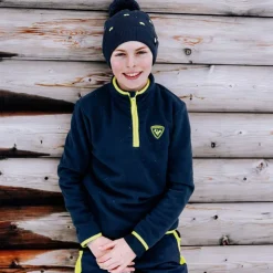 Rossignol Sous-vêtements Techniques Et Midlayers|Sous-vêtements Techniques Et Midlayers<Polaire &agrave; demi-zip enfant Strawpile Dark Navy