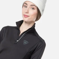Rossignol Sous-vêtements Techniques Et Midlayers|Sous-vêtements Techniques Et Midlayers<Premi&egrave;re couche demi-zip Classique femme Black