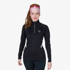 Rossignol Sous-vêtements Techniques Et Midlayers|Sous-vêtements Techniques Et Midlayers<Premi&egrave;re couche demi-zip Poursuite femme Black