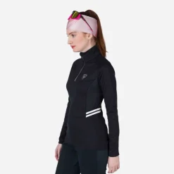 Rossignol Sous-vêtements Techniques Et Midlayers|Sous-vêtements Techniques Et Midlayers<Première couche demi-zip Poursuite femme Black