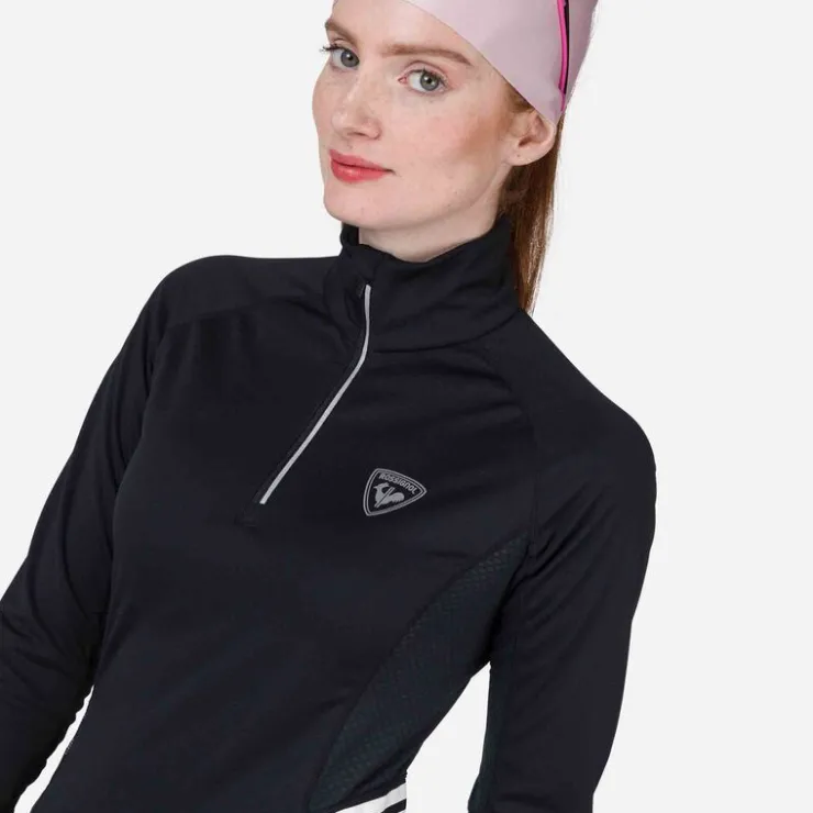 Rossignol Sous-vêtements Techniques Et Midlayers|Sous-vêtements Techniques Et Midlayers<Première couche demi-zip Poursuite femme Black