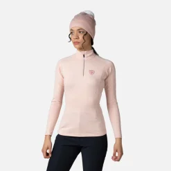 Rossignol Sous-vêtements Techniques Et Midlayers|Sous-vêtements Techniques Et Midlayers<Premi&egrave;re couche demi-zip Classique femme Powder Pink