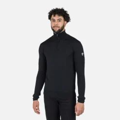Rossignol Pulls Et Sweats<Pull en maille &agrave; demi-zip ray&eacute; homme Black