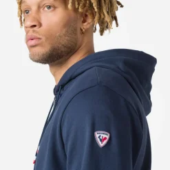 Rossignol Pulls Et Sweats<Sweat &agrave; capuche zipp&eacute; molletonn&eacute; Logo Homme Dark Navy