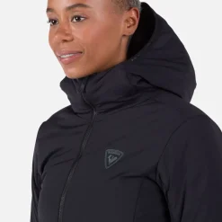 Rossignol Vestes De Ski De Fond|Sous-vêtements Techniques Et Midlayers<Veste &agrave; Capuche Opside Chaude Femme Black
