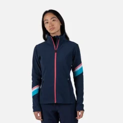 Rossignol Sous-vêtements Techniques Et Midlayers|Sous-vêtements Techniques Et Midlayers<Veste en polaire zipp&eacute;e femme Strawpile Dark Navy