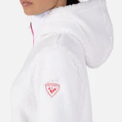 Rossignol Sous-vêtements Techniques Et Midlayers|Sous-vêtements Techniques Et Midlayers<Veste en polaire zipp&eacute;e &agrave; capuche femme Wispile White